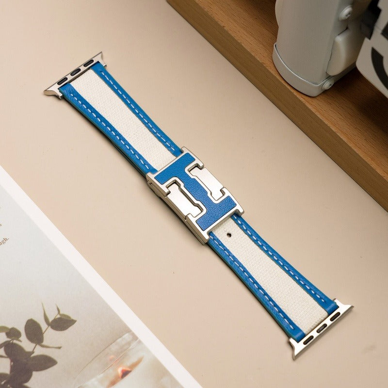 Apple Watch Band | Leather+Canvas Bicolor