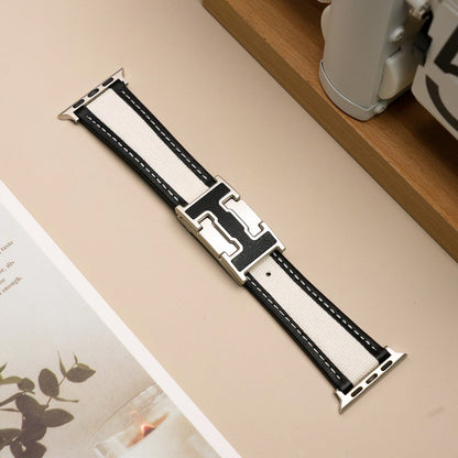 Apple Watch Band | Leather+Canvas Bicolor