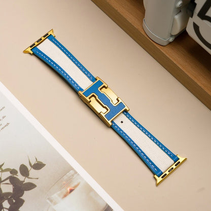 Apple Watch Band | Leather+Canvas Bicolor
