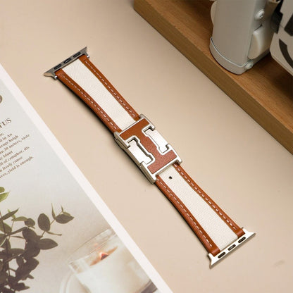 Apple Watch Band | Leather+Canvas Bicolor