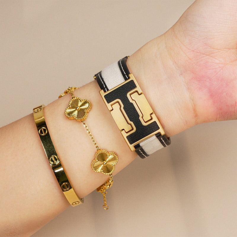 Lychee Leather Strap For Apple Watch