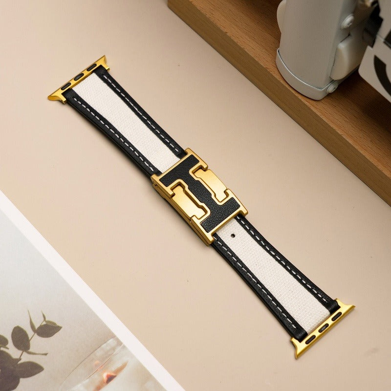Apple Watch Band | Leather+Canvas Bicolor