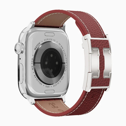 Lychee Leather Strap For Apple Watch