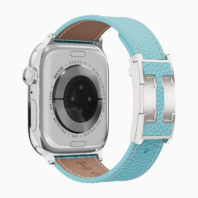 Lychee Leather Strap For Apple Watch