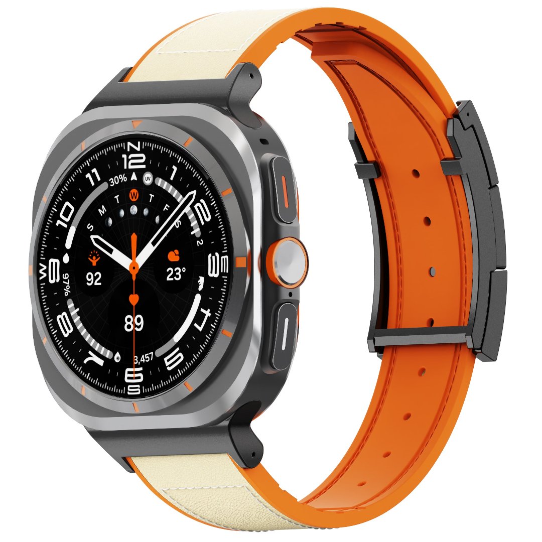 Correa de cuero para reloj festiva para Galaxy Ultra