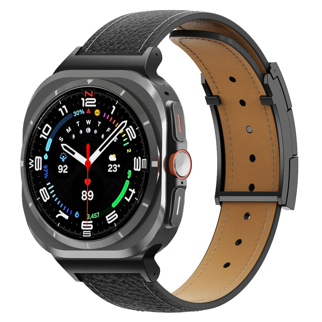 Correa de cuero para reloj festiva para Galaxy Ultra