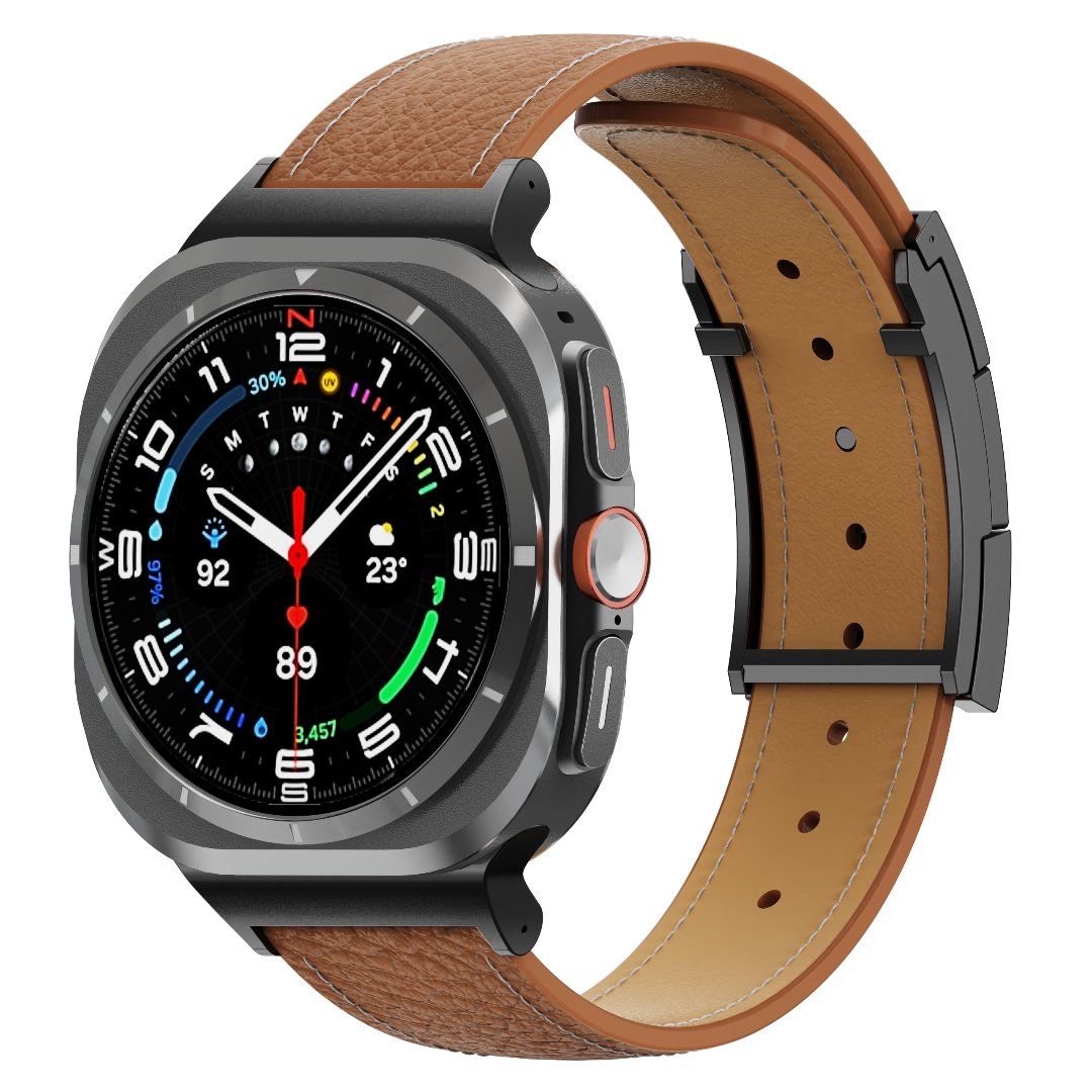 Correa de cuero para reloj festiva para Galaxy Ultra