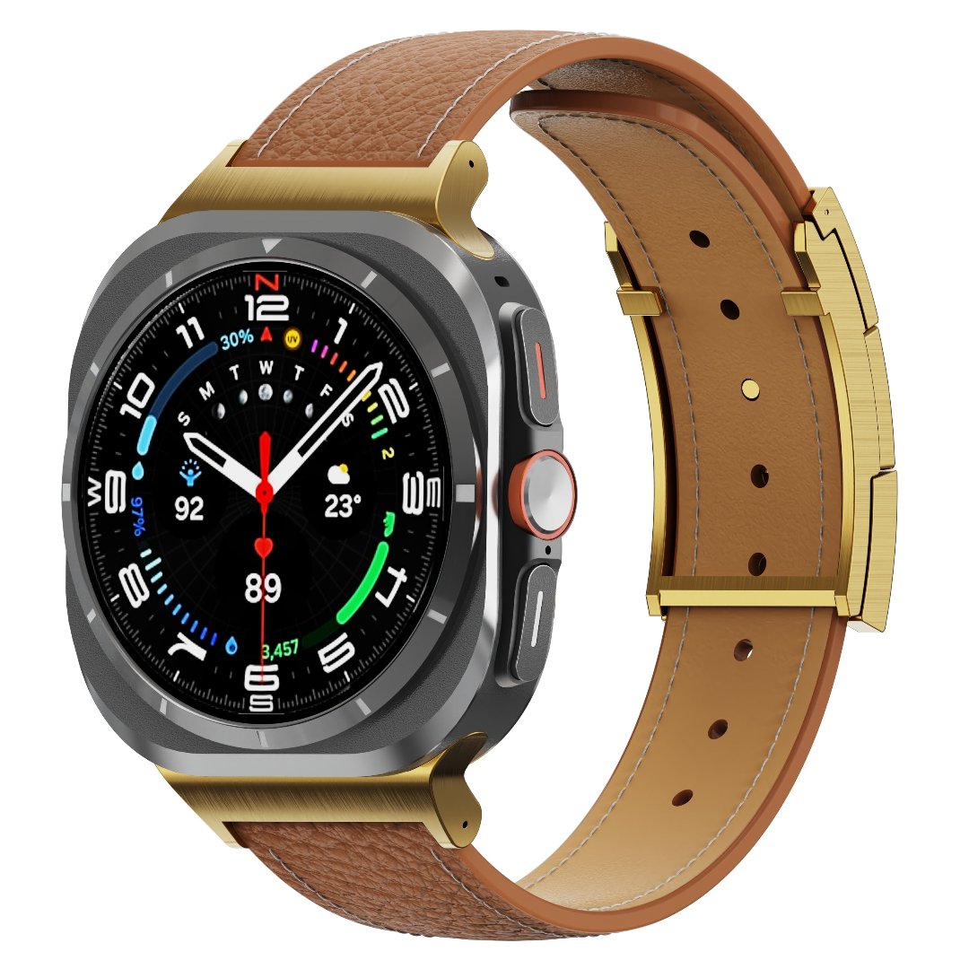 Correa de cuero para reloj festiva para Galaxy Ultra
