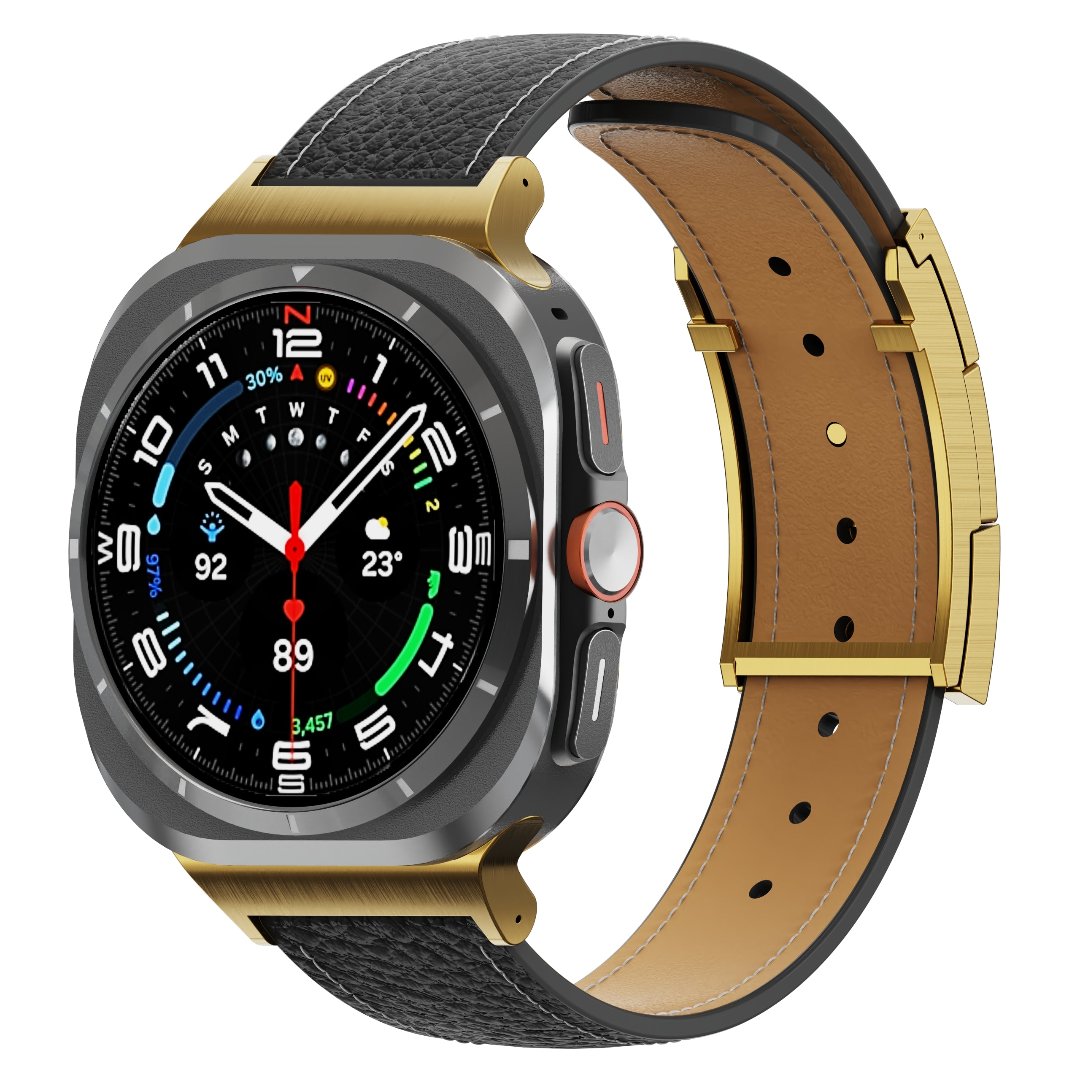 Correa de cuero para reloj festiva para Galaxy Ultra