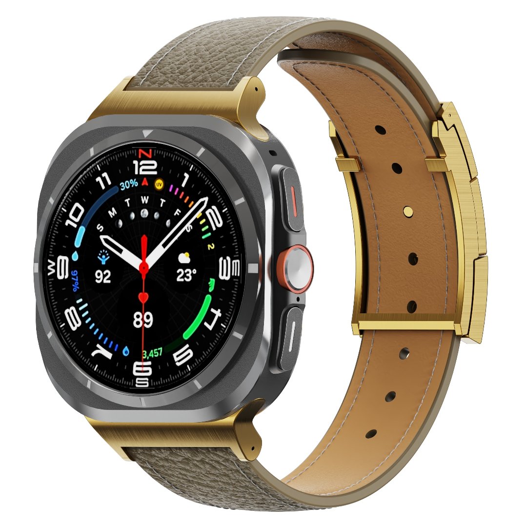 Correa de cuero para reloj festiva para Galaxy Ultra