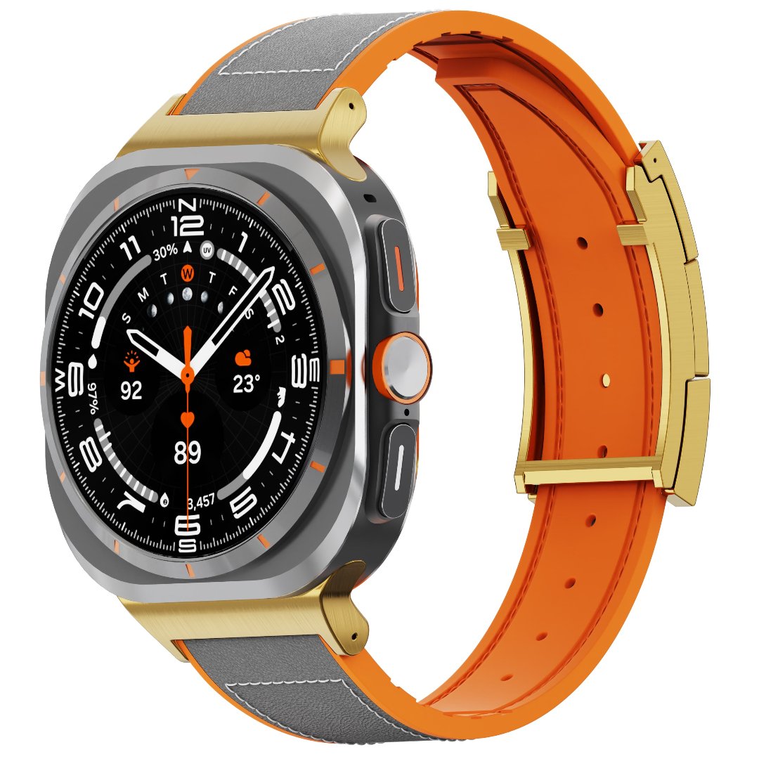 Correa de cuero para reloj festiva para Galaxy Ultra