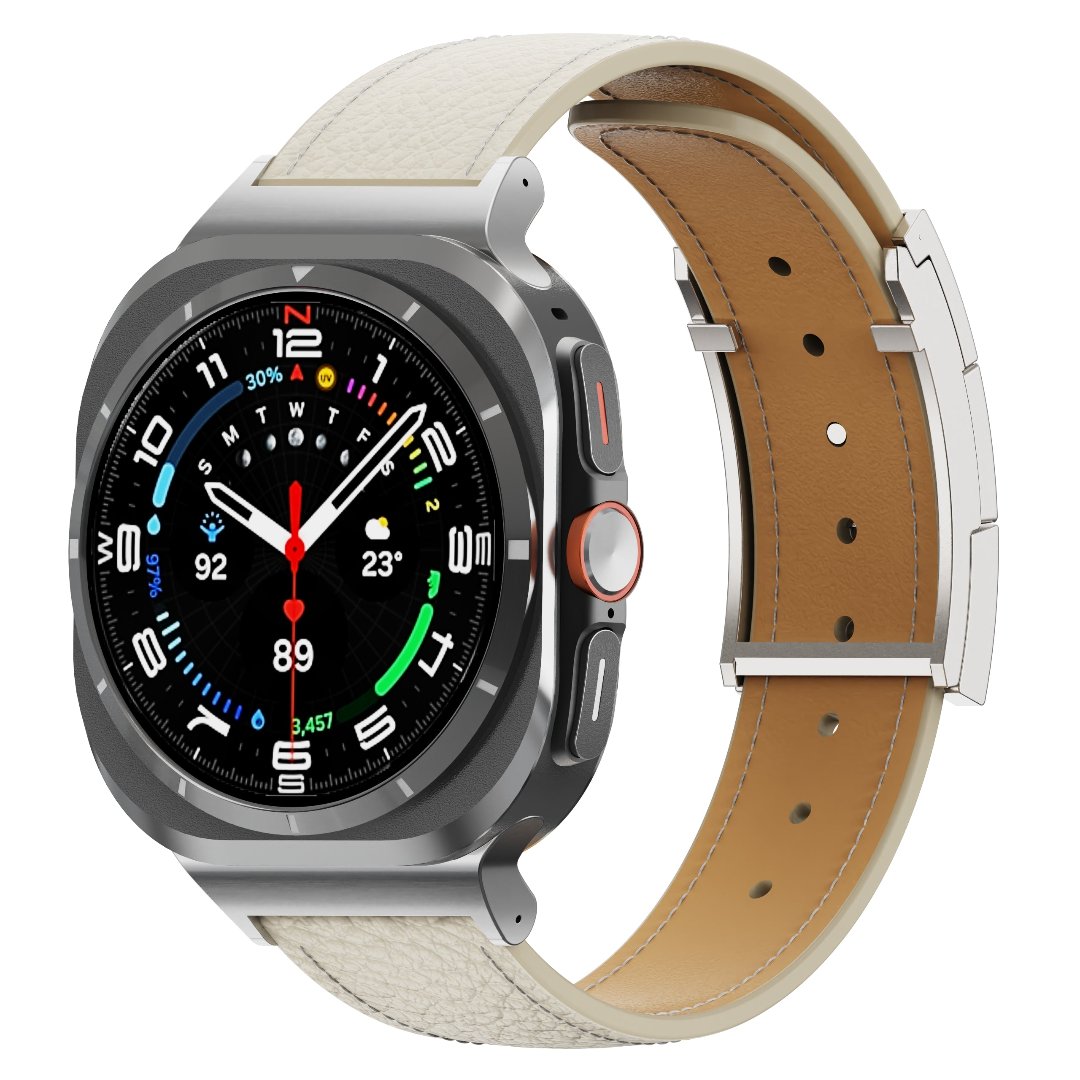 Correa de cuero para reloj festiva para Galaxy Ultra