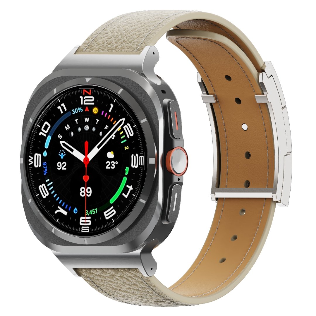 Correa de cuero para reloj festiva para Galaxy Ultra