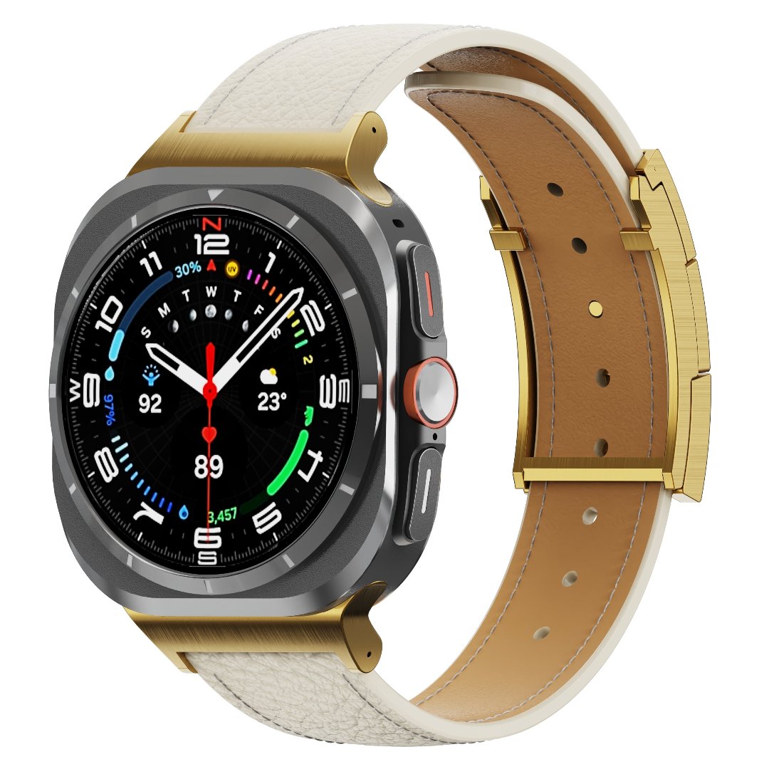 Correa de cuero para reloj festiva para Galaxy Ultra