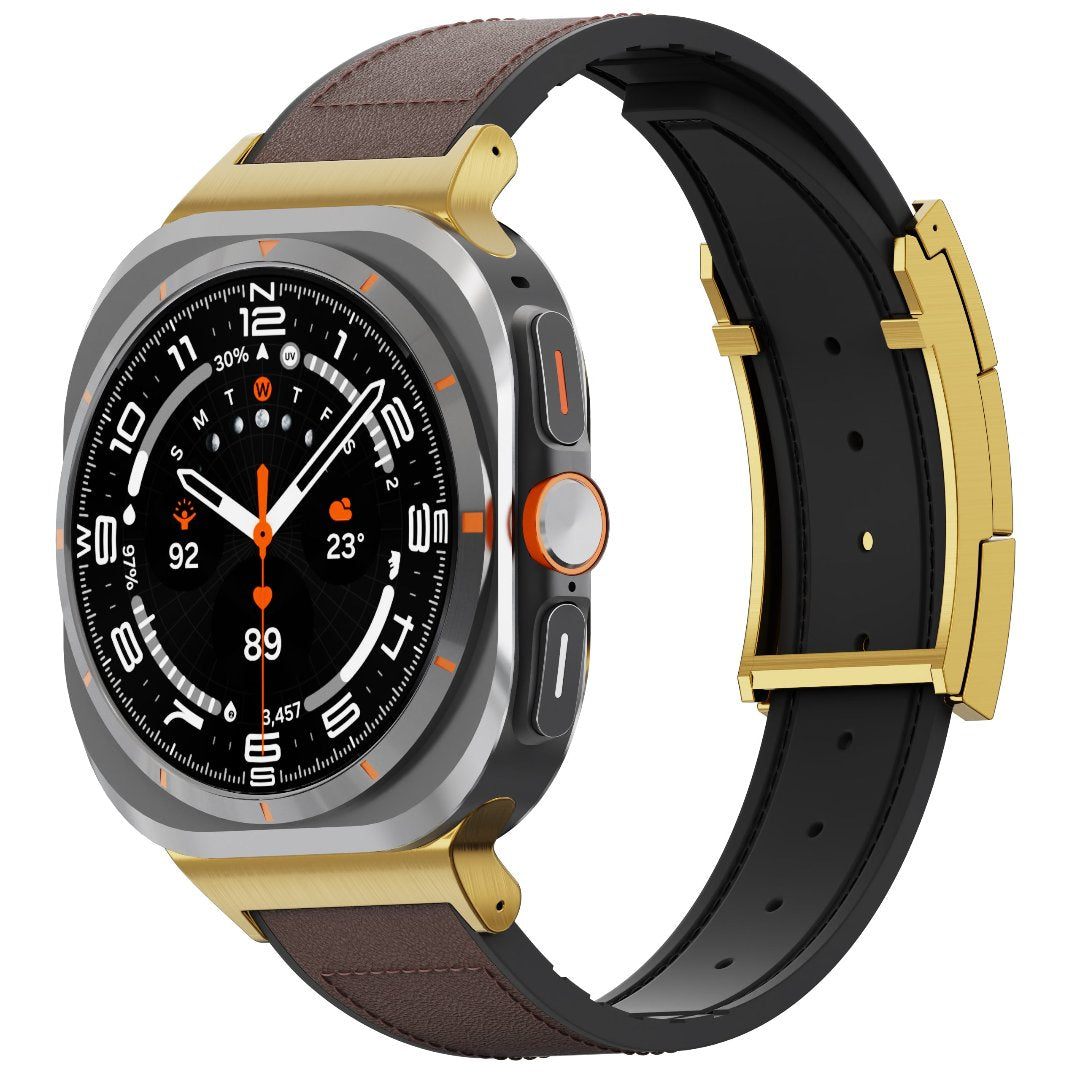 Correa de cuero para reloj festiva para Galaxy Ultra