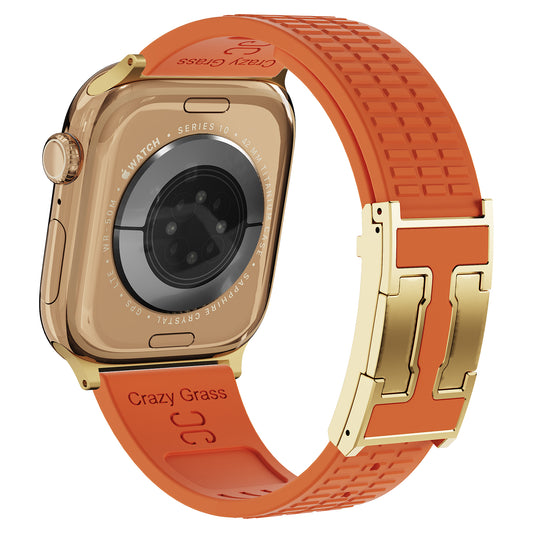 Silicone Magnetic Buckle Strap For Apple Watch