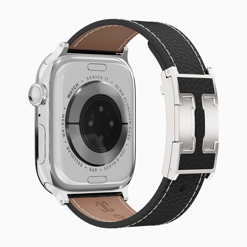 Lychee Leather Strap For Apple Watch