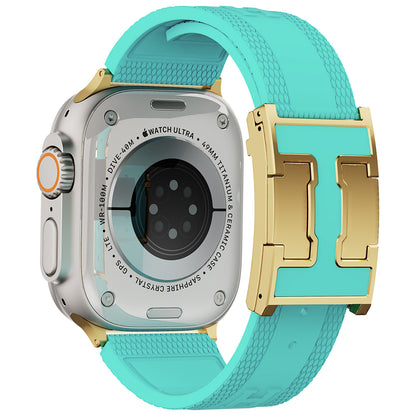 Silicone Magnetic Buckle Band For Apple Watch