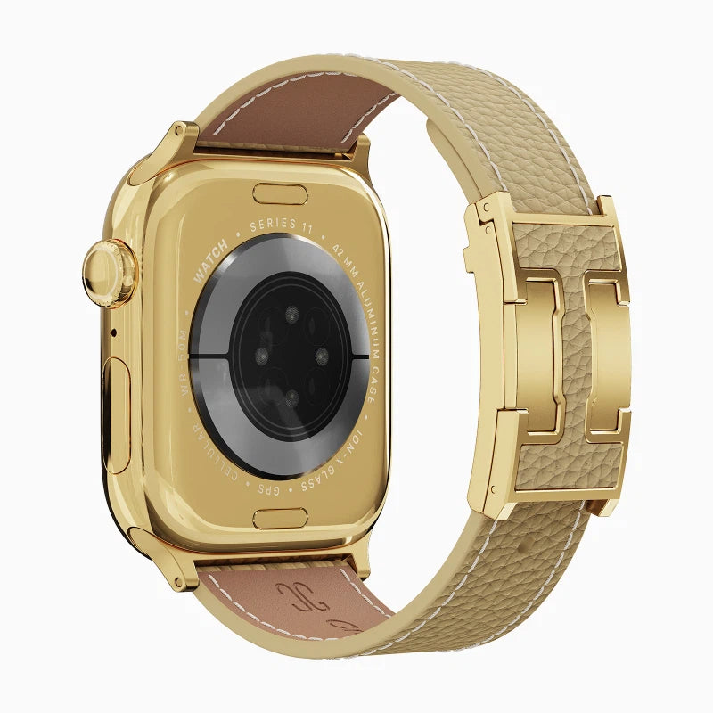 Lychee Leather Strap For Apple Watch