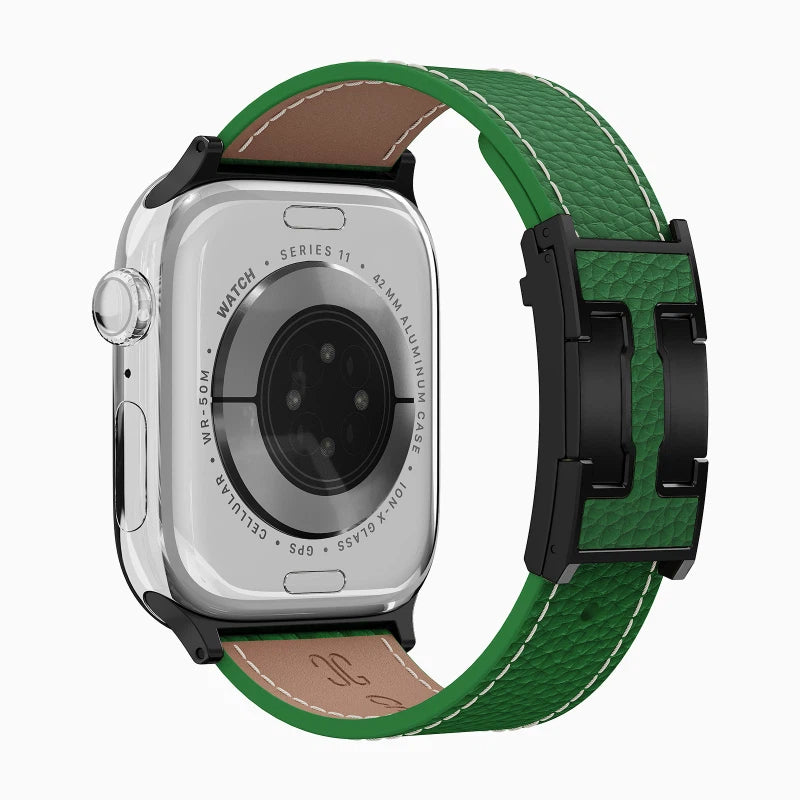 Lychee Leather Strap For Apple Watch