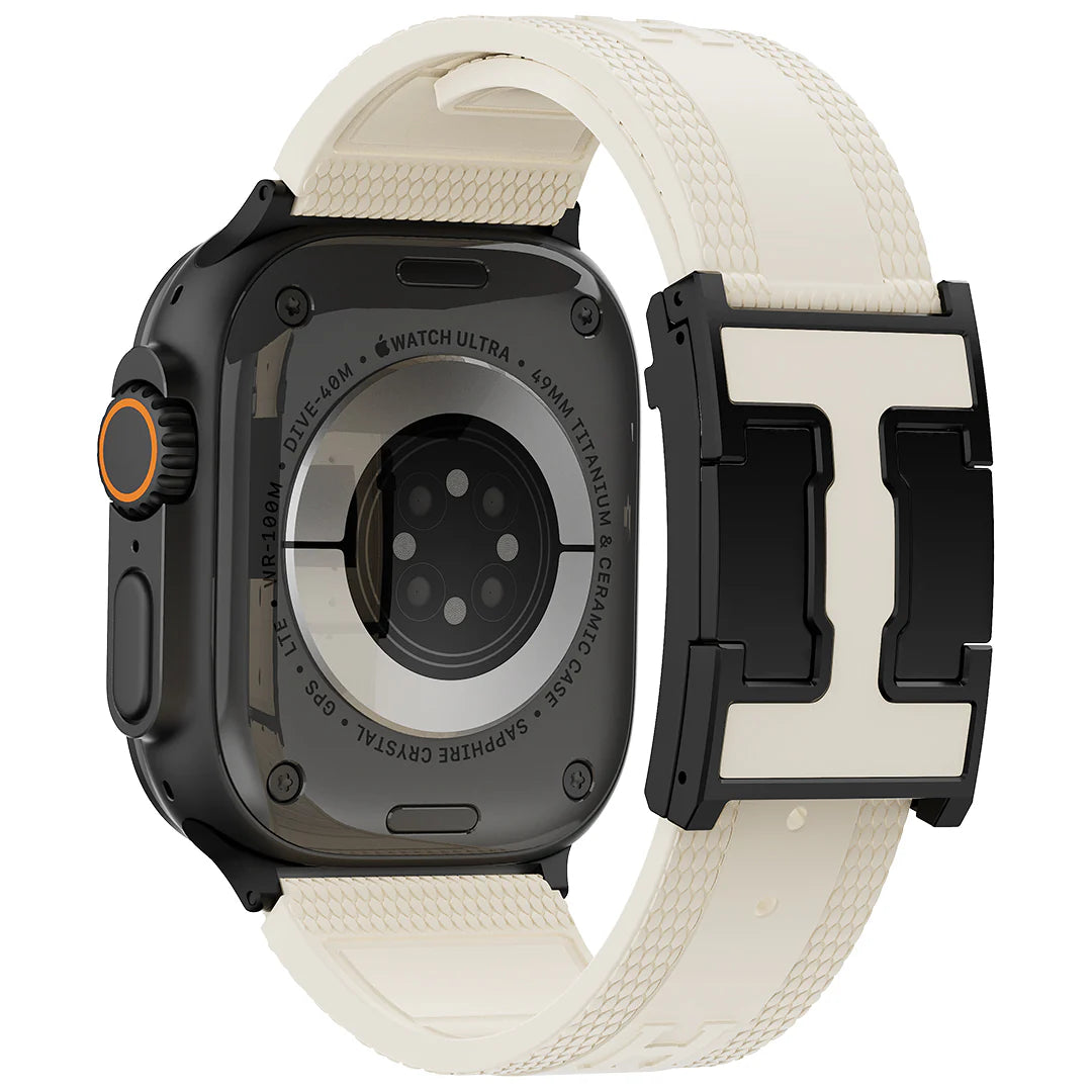 Silicone Magnetic Buckle Band For Apple Watch