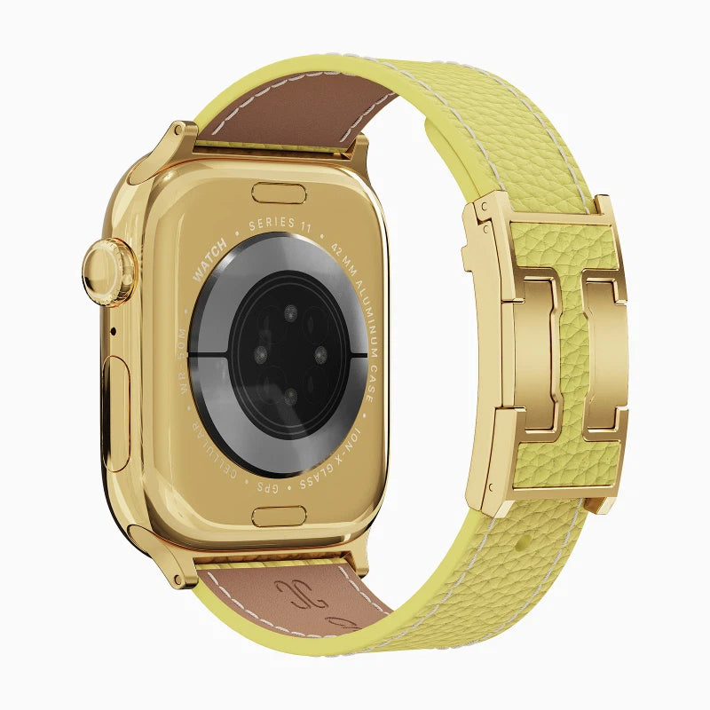 Lychee Leather Strap For Apple Watch