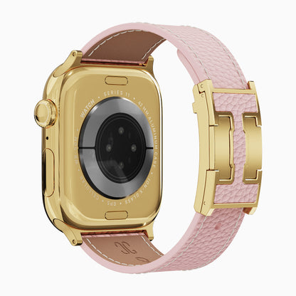 Lychee Leather Strap For Apple Watch