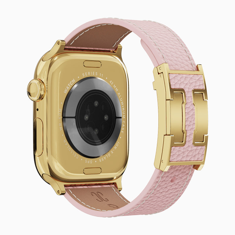 Lychee Leather Strap For Apple Watch