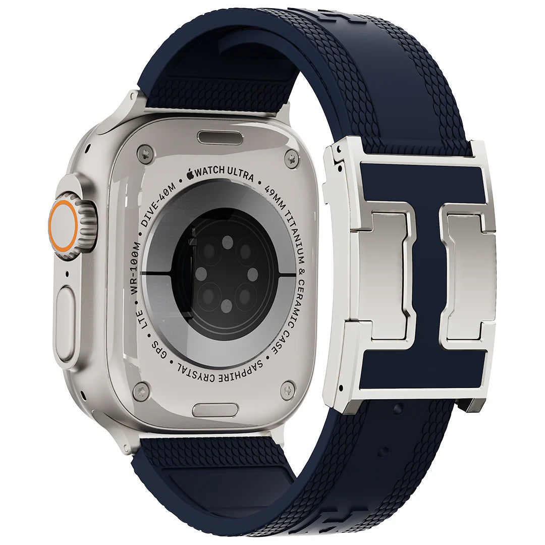 Silicone Magnetic Buckle Band For Apple Watch