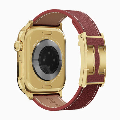 Lychee Leather Strap For Apple Watch