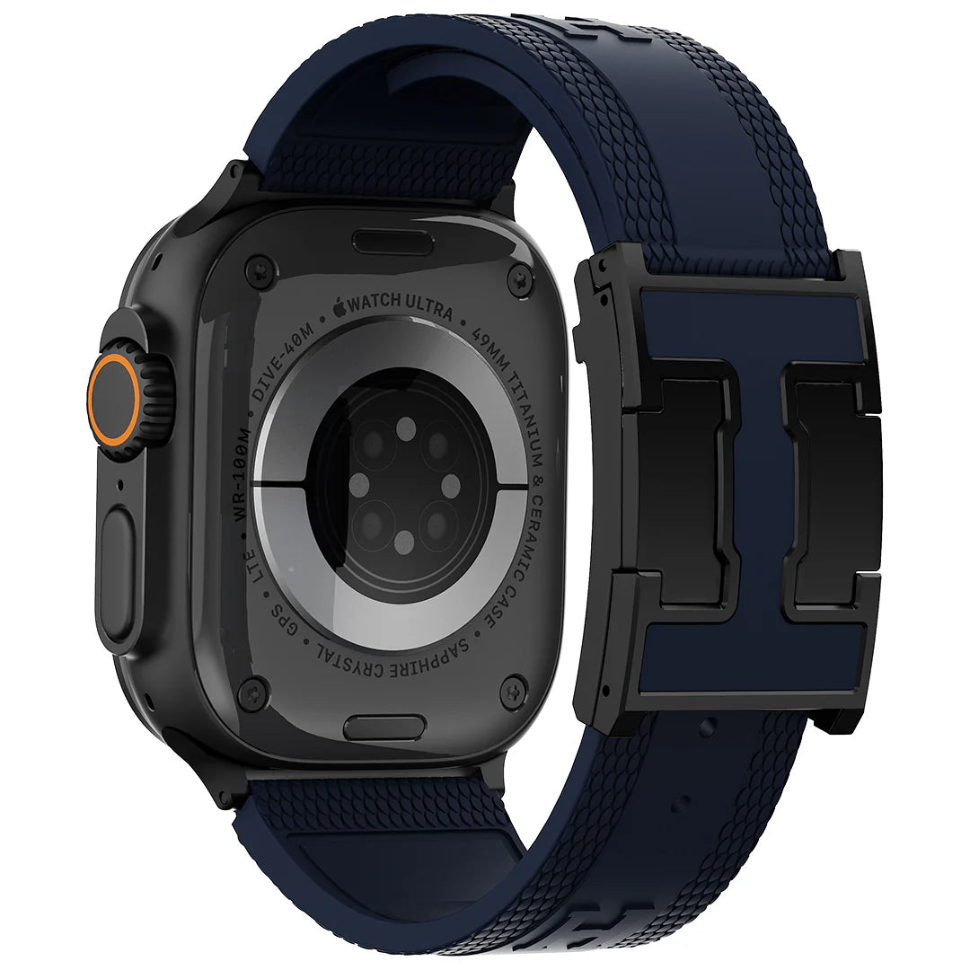 Silicone Magnetic Buckle Band For Apple Watch