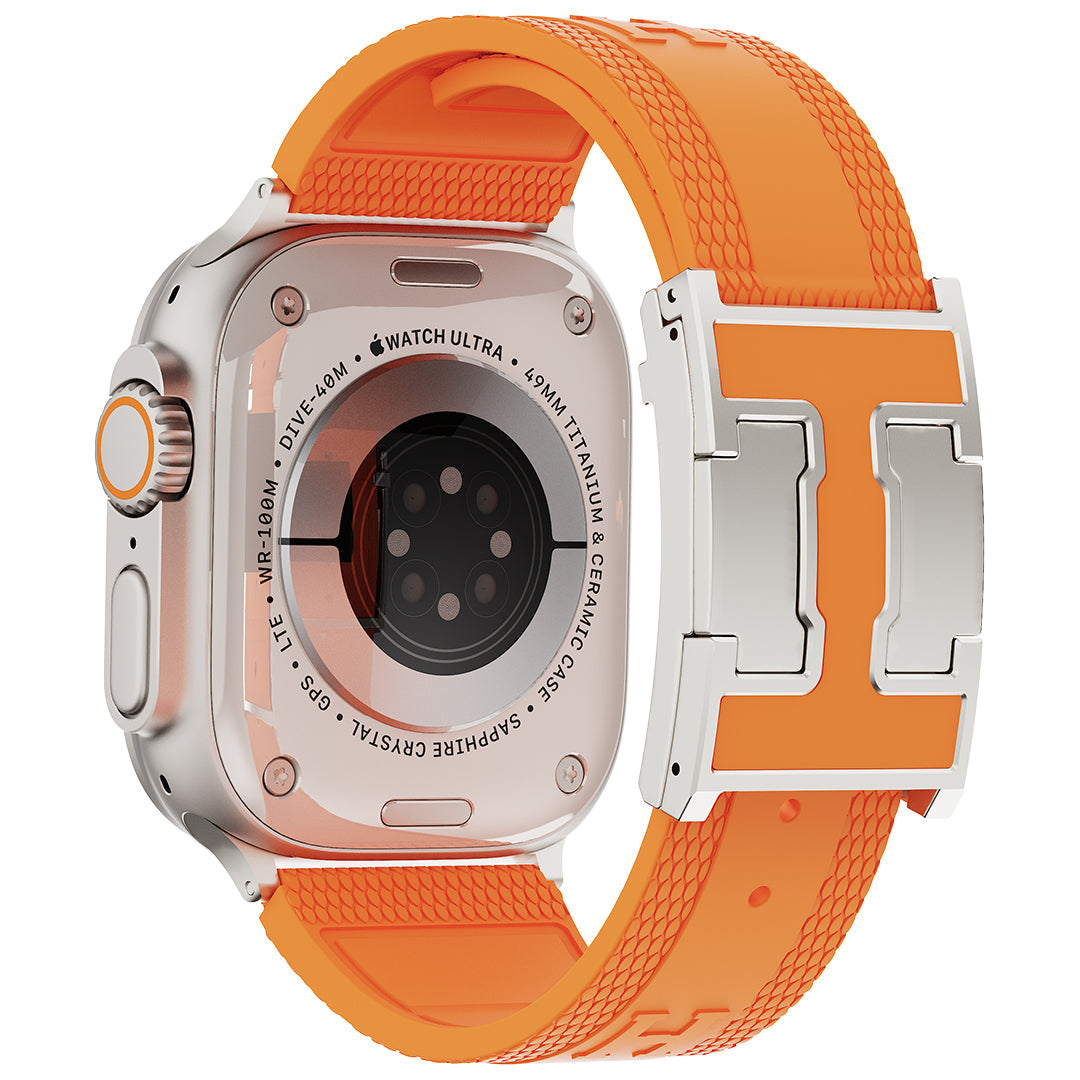 Silicone Magnetic Buckle Band For Apple Watch