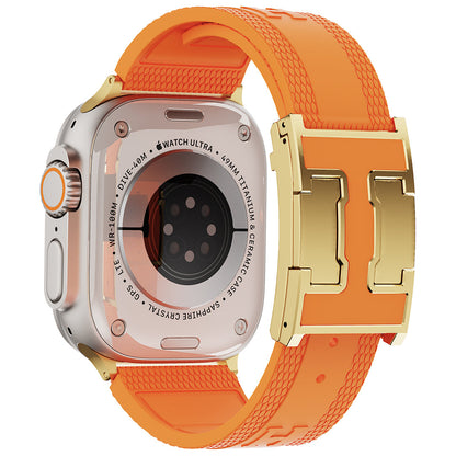 Silicone Magnetic Buckle Band For Apple Watch