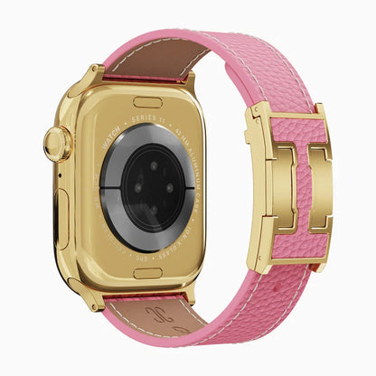 Lychee Leather Strap For Apple Watch