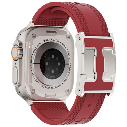 Silicone Magnetic Buckle Band For Apple Watch