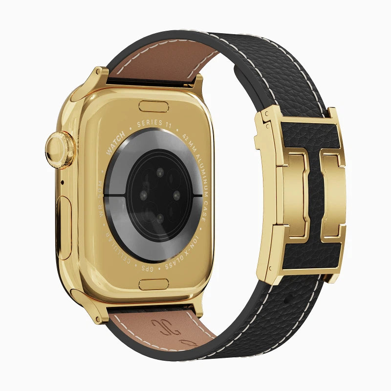 Lychee Leather Strap For Apple Watch