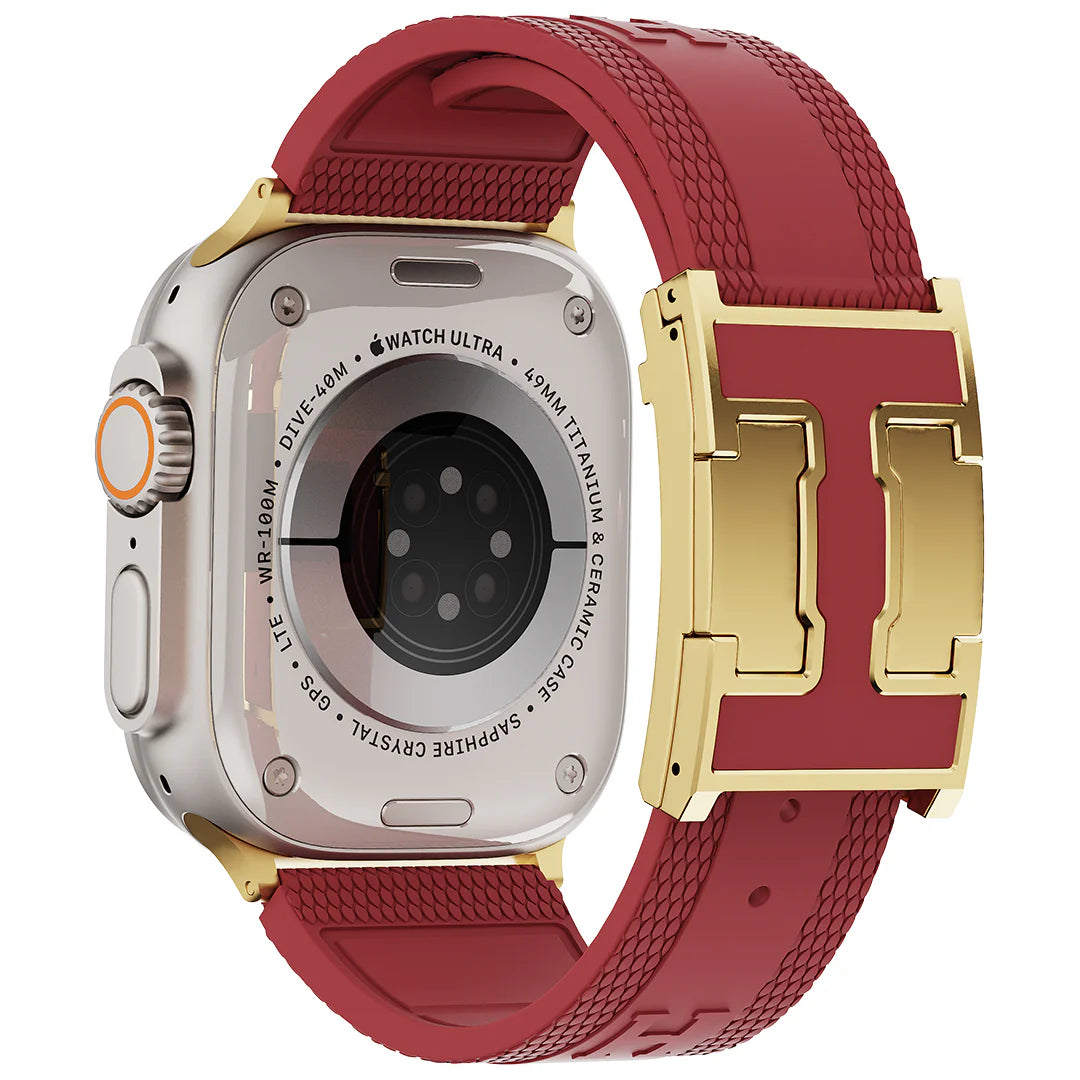 Silicone Magnetic Buckle Band For Apple Watch