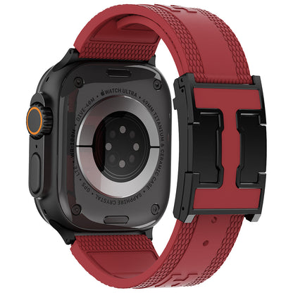 Silicone Magnetic Buckle Band For Apple Watch