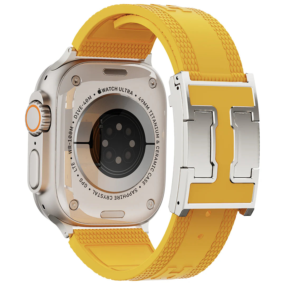 Silicone Magnetic Buckle Band For Apple Watch