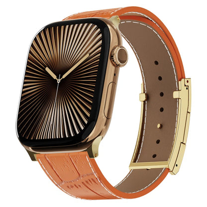 Alligator Leather Strap For Apple Watch