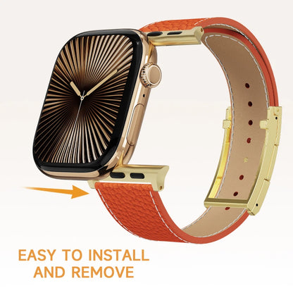 Lychee Leather Strap For Apple Watch