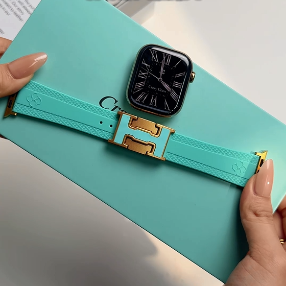 Silicone Magnetic Buckle Band For Apple Watch