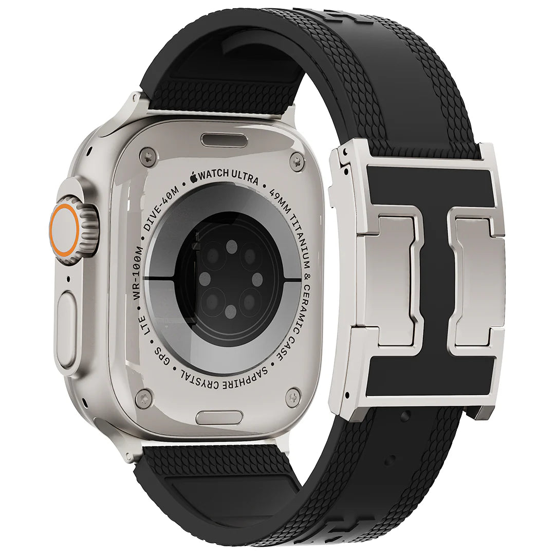 Silicone Magnetic Buckle Band For Apple Watch