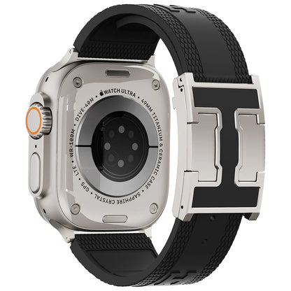 Silicone Magnetic Buckle Band For Apple Watch