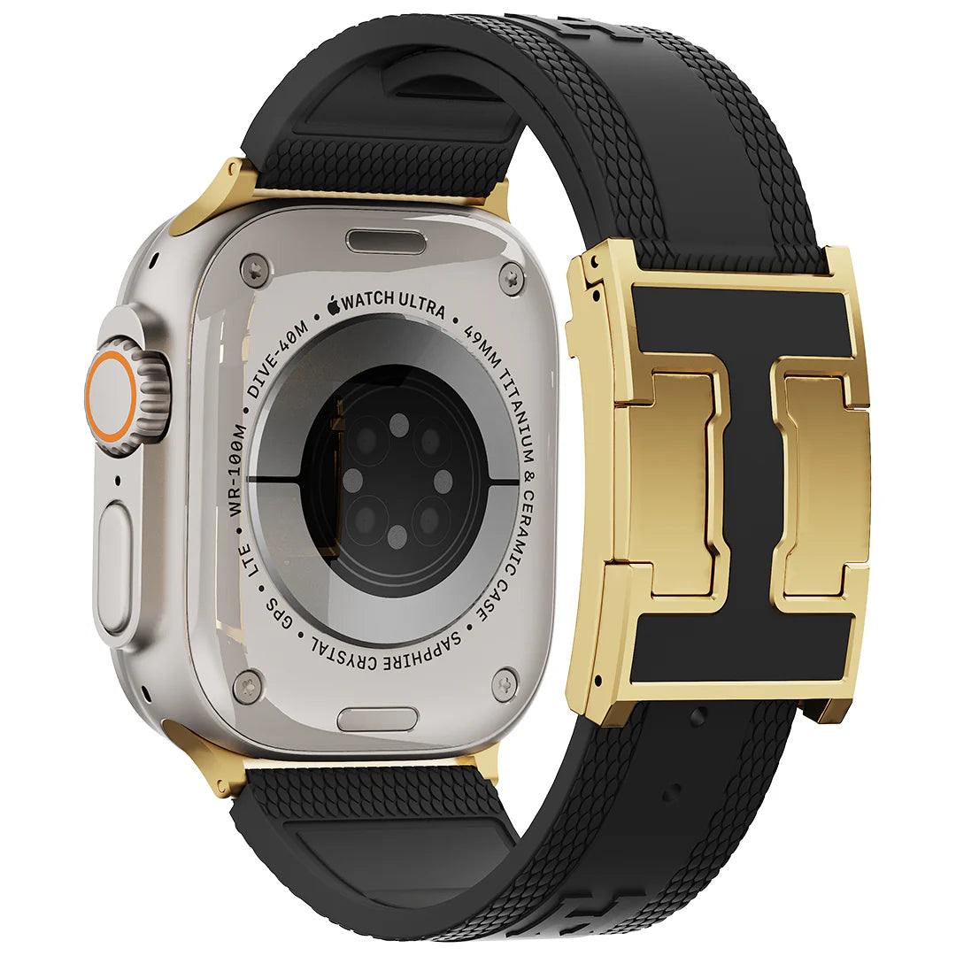 Silicone Magnetic Buckle Band For Apple Watch