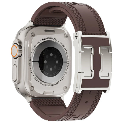 Silicone Magnetic Buckle Band For Apple Watch