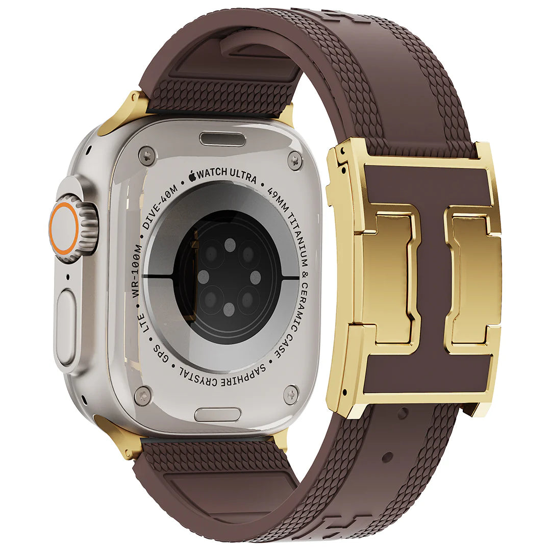 Silicone Magnetic Buckle Band For Apple Watch