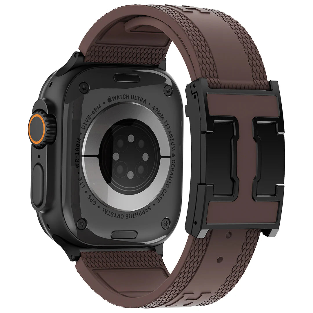 Silicone Magnetic Buckle Band For Apple Watch