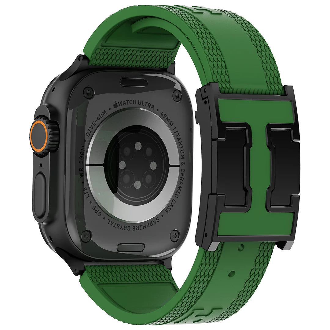 Silicone Magnetic Buckle Band For Apple Watch