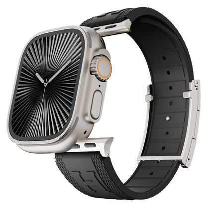 Silicone Magnetic Buckle Band For Apple Watch